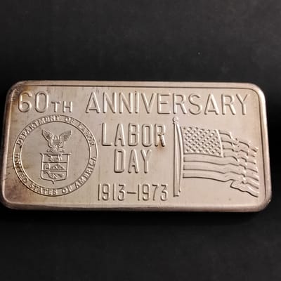 Vintage Great Lakes Mint 1oz Silver Art Bar 