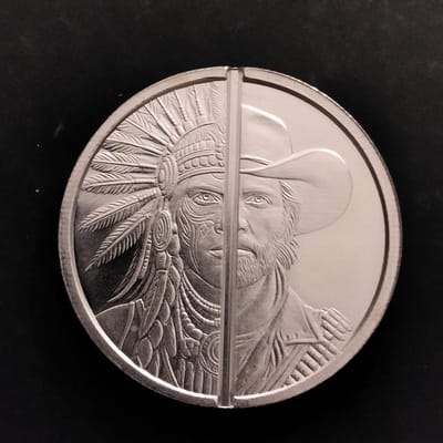 Elemetal silver1oz Western-Warrior Divisible Round