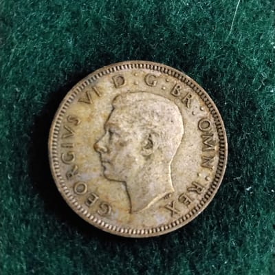 Silver 1943 WW2 UK One Shilling Scottish variant - additional view