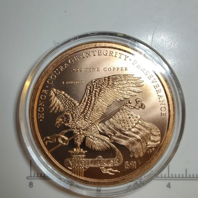 1oz copper trump round  - additional view