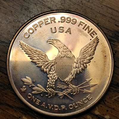 Donald J Trump 1oz copper round  - additional view