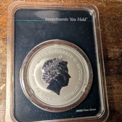 2019 1 oz silver Tuvaluan Queen Anne's Revenge - additional view
