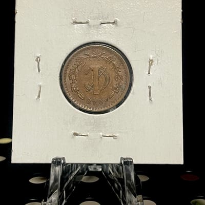1948 Mexico 1 Centavo Bronze Coin Eagle Snake Type - additional view