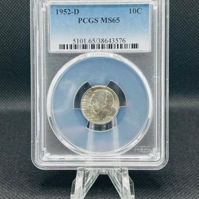 1952-D Roosevelt dime, PCGS MS65