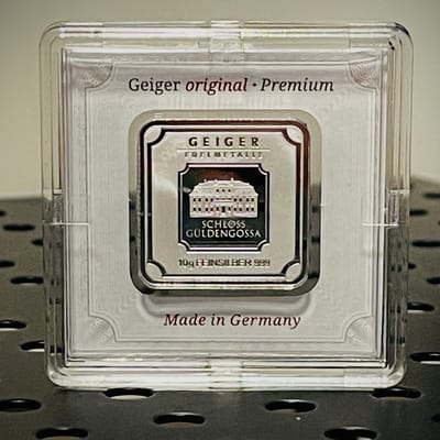 10g Geiger silver bar 