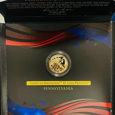     Pennsylvania proof coin - additional view