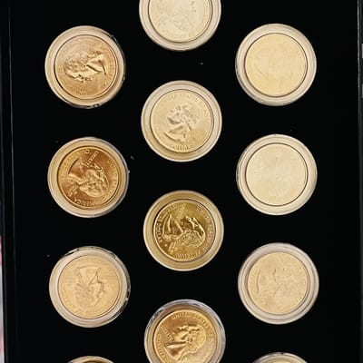 1999 2000 24K gold-plated State Quarter set