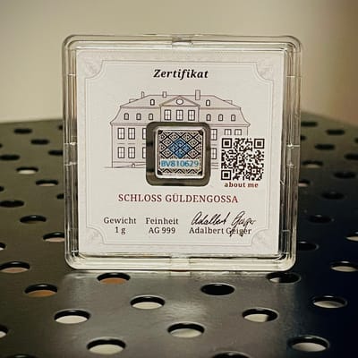 1g Geiger silver square - additional view