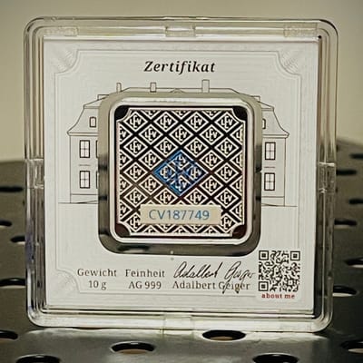 10g Geiger silver bar  - additional view
