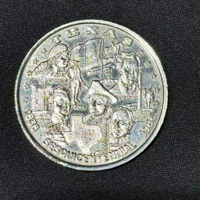 1986 Texas Sesquicentennial Silver Medal 1oz - additional view