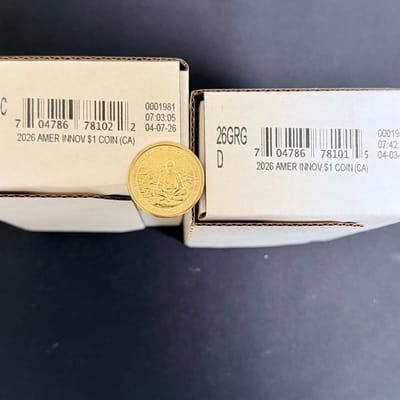 Sealed 2026 $1 California Steve Jobs - P & D set - additional view
