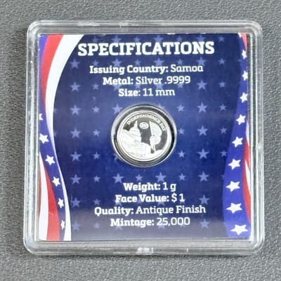 2024 Samoa Independence Day 1g .9999 Fine Silver 