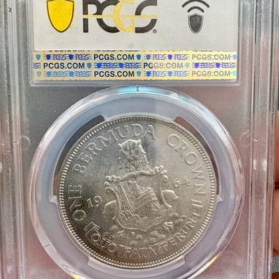 1964 Bermuda One Crown MS64 Silver - additional view