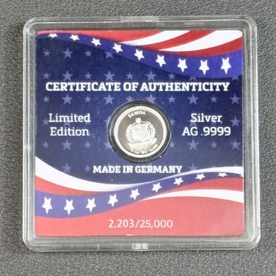2024 Samoa Independence Day 1g .9999 Fine Silver  - additional view
