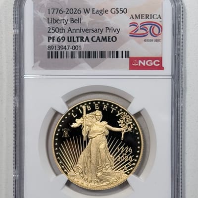 1776-2026-W Gold Eagle $50 PF69 UCAM 