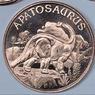 Lot of 5 Dinosaur & Ice Age 1 oz AVDP .999 Fine Co - additional view