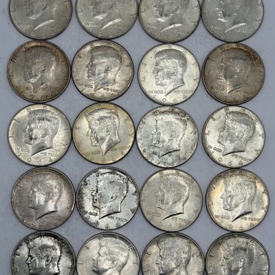Roll Kennedy 1/2 Dollars (20) BU GEM! 90% Silver!!