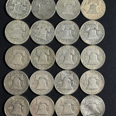 Roll Franklin (20) Half Dollars VF/XF/XF++ Deal!!! - additional view