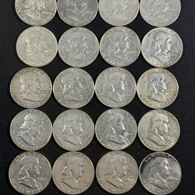 Roll Franklin (20) Half Dollars VF/XF/XF++ Deal!!!