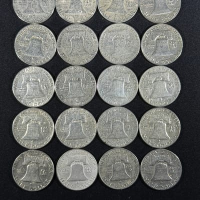 Roll Franklin (20) Half Dollars VF/XF/XF++ Deal!!! - additional view