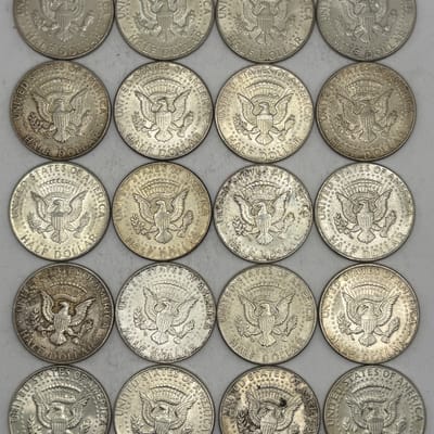 Roll Kennedy 1/2 Dollars (20) BU GEM! 90% Silver!! - additional view