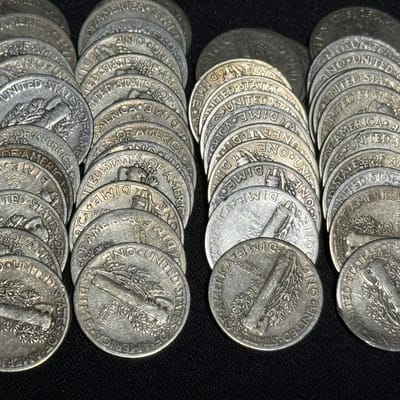 Mercury Dimes 1 Roll (50) G/VG/VF Full Dates! - additional view