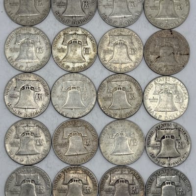 Roll Franklin (20) Half Dollars VF/XF/XF++ Deal!!! - additional view