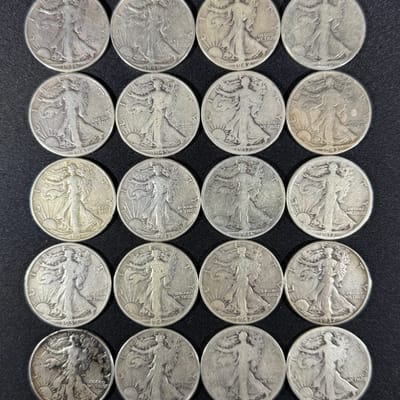 Roll Walking Liberty (20) Half Dollars G/VG/VF!!