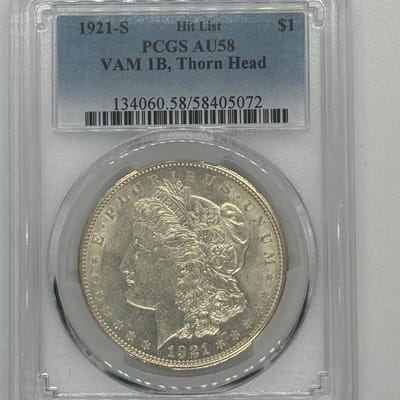 1881-S Morgan Dollar VAM-1B Thorn Head AU58 RARE!!