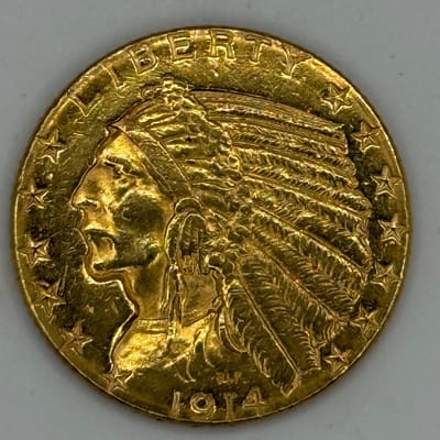 1914 D $5 Gold Indian Head Coin BU! SWEET! WOW!