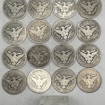 Barber Half Dollar Roll (20) G/VG Mixed Dates! WOW - additional view