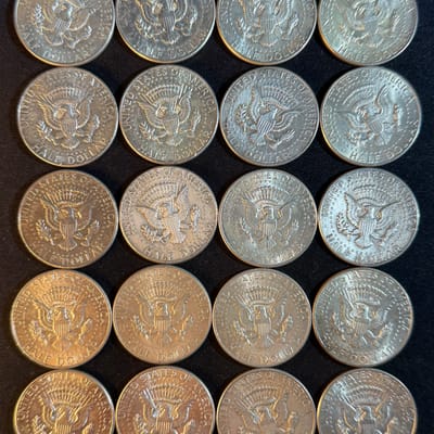 Roll Kennedy 1/2 Dollars (20) BU GEM! 90% Silver!! - additional view