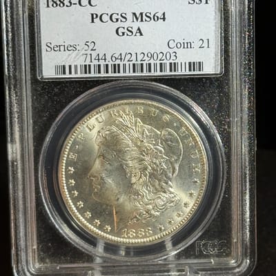 1883-CC Morgan Dollar MS64 GSA Hoard RARE! WOW!