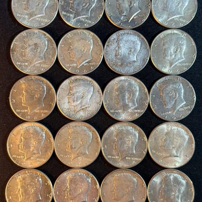 Roll Kennedy 1/2 Dollars (20) BU GEM! 90% Silver!!