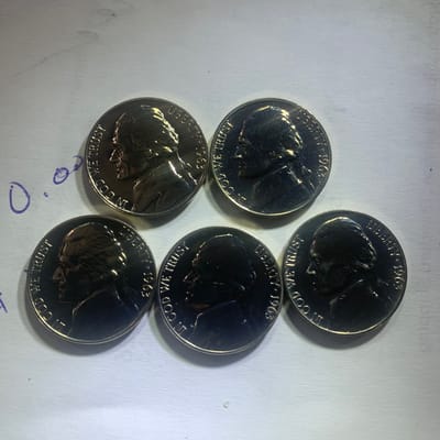 1963 proof Nickels lot of 5