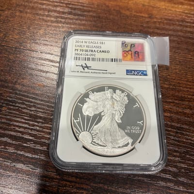 2014 W American silver eagle. PF70 ultra cameo