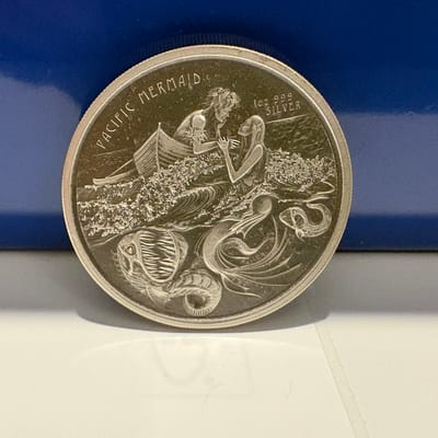 Antiqued finish pacific mermaid