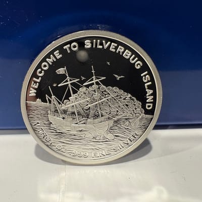1 oz silver bug island  - additional view