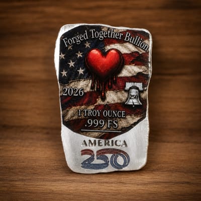 America 250 Engraved 3-D Colorized 1 Troy Oz .999 Silver Bar FTB - additional view
