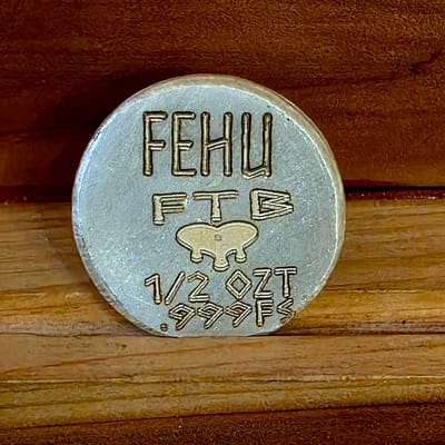 Fehu “Wealth” Rune Round - additional view