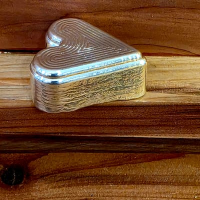 3 OZT .999 Fine Silver Heart Bar - additional view