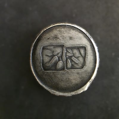Lydian Lion Stater Tribute, 1 Troy Oz .999 Fine Silver, Hand Poured Round - additional view