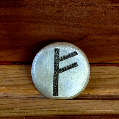 Fehu “Wealth” Rune Round