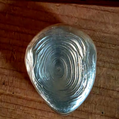 FTB Rippled Teardrop /Hand Poured/ 1.5ozt .999FS - additional view