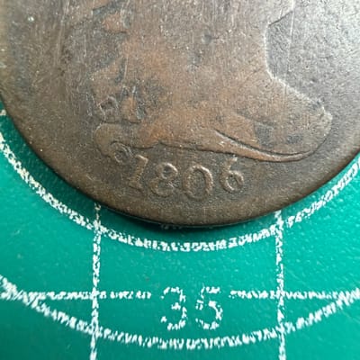 1806 Half Cent Small 6 Hard To Find - additional view