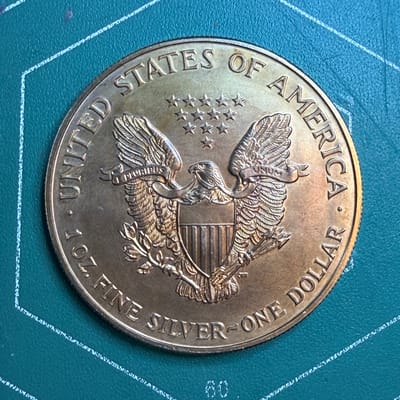 1998 Golden Toned American Silver Eagle  - additional view