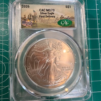 2026 American Silver Eagle CAC MS70 First Delivery