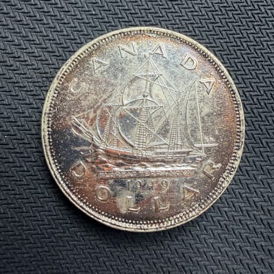 1949 Canada Silver Dollar Toned 23g .800 | ASW 0.6