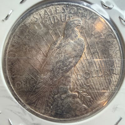 1922 Peace Dollar Toned On Both Sides ASW .7734