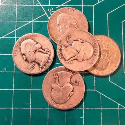 Lot Of (Two) Washington Silver Quarters Random - additional view